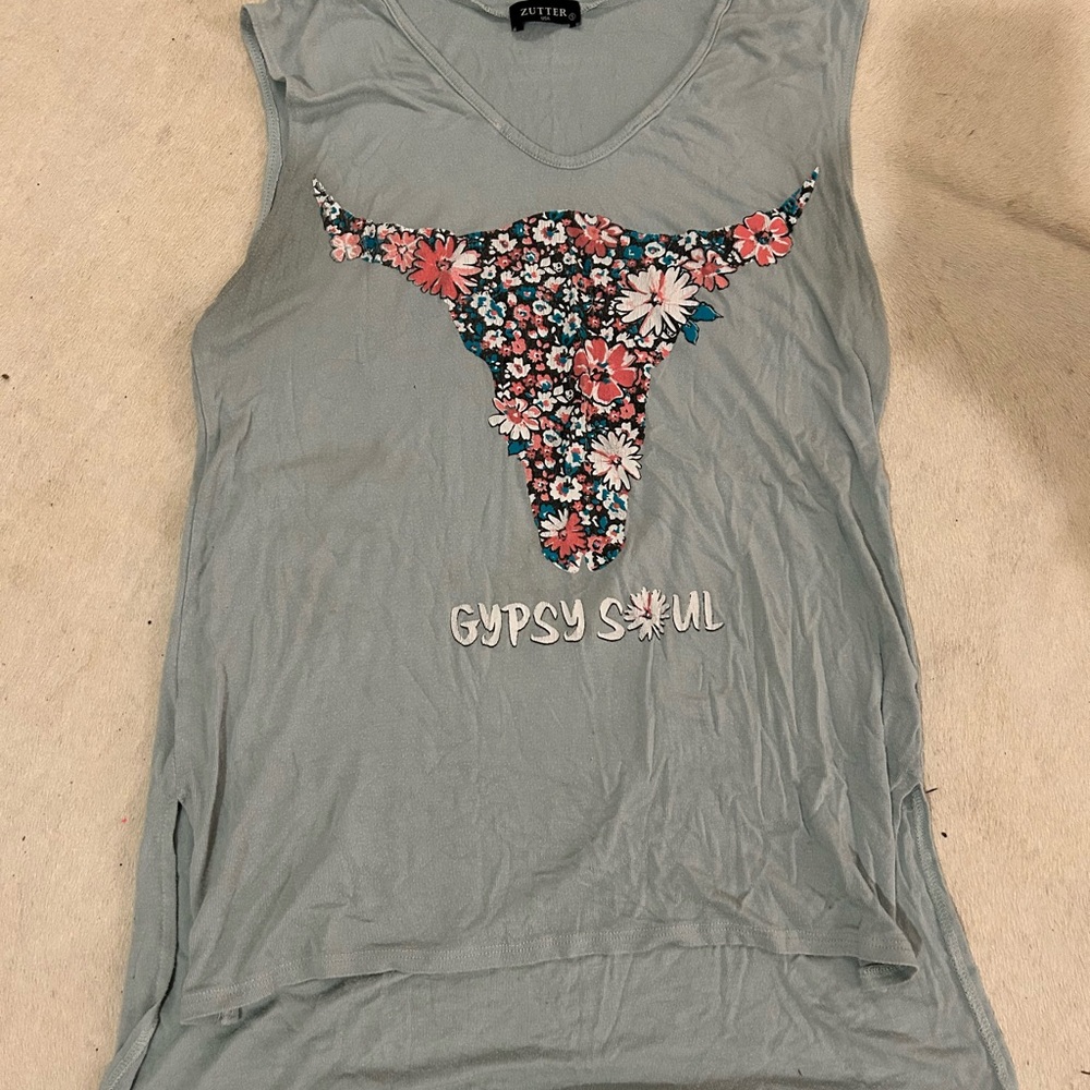 Altar'd State Blue Sleeveless Top